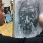 portret - studium rysunkowe Gratia Artis - galeria prac uczestników